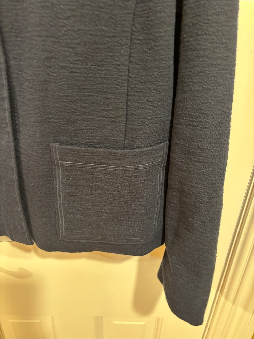 Banana Republic Navy Collarless Textured Blazer - Picture 5 of 9